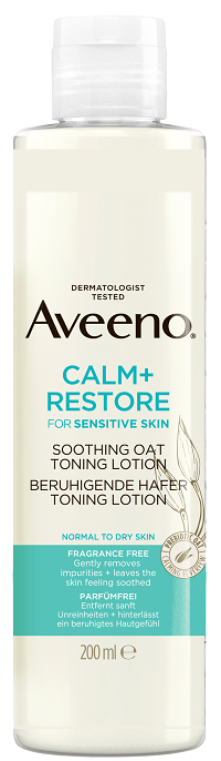 Aveeno® Calm + Restore™ nyugtató tonizáló lotion zabbal, (arctonik), 200 ml